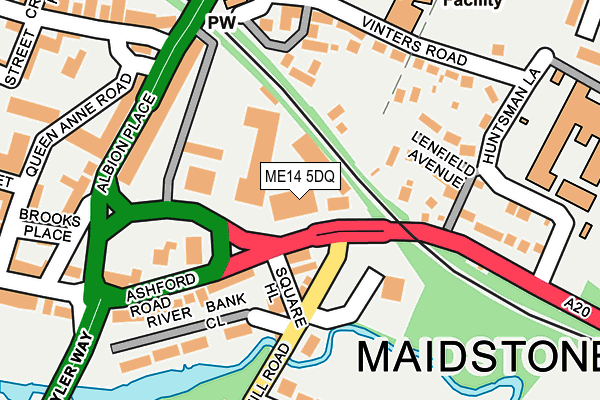 ME14 5DQ map - OS OpenMap – Local (Ordnance Survey) ME14 5DQ map - OS OpenMap – Local (Ordnance Survey)