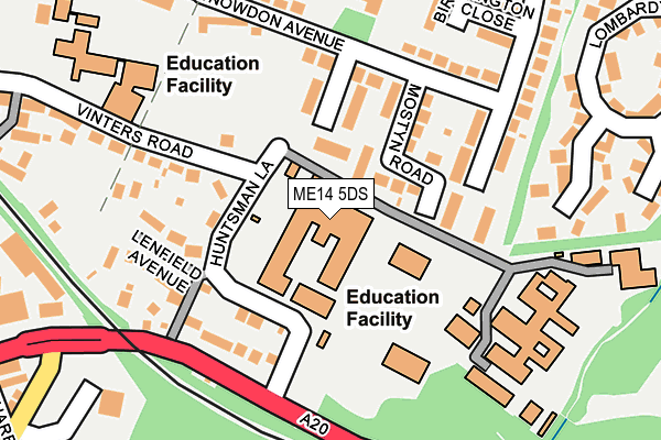 ME14 5DS map - OS OpenMap – Local (Ordnance Survey)