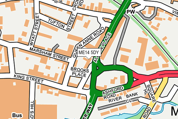 ME14 5DY map - OS OpenMap – Local (Ordnance Survey) ME14 5DY map - OS OpenMap – Local (Ordnance Survey)