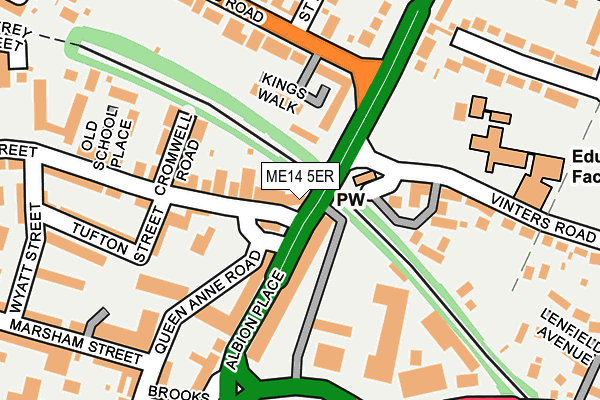 ME14 5ER map - OS OpenMap – Local (Ordnance Survey) ME14 5ER map - OS OpenMap – Local (Ordnance Survey)