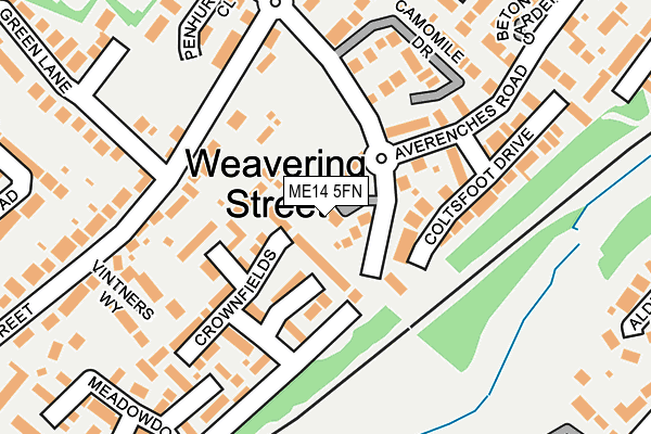 ME14 5FN map - OS OpenMap – Local (Ordnance Survey) ME14 5FN map - OS OpenMap – Local (Ordnance Survey)
