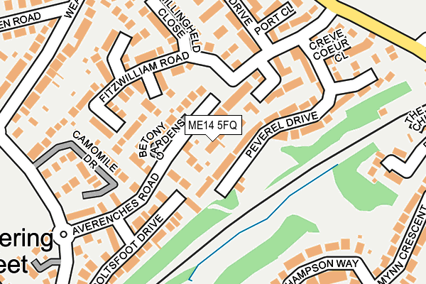 ME14 5FQ map - OS OpenMap – Local (Ordnance Survey) ME14 5FQ map - OS OpenMap – Local (Ordnance Survey)