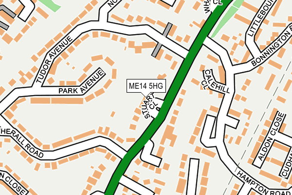 ME14 5HG map - OS OpenMap – Local (Ordnance Survey) ME14 5HG map - OS OpenMap – Local (Ordnance Survey)