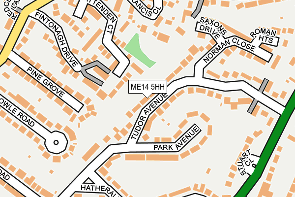 ME14 5HH map - OS OpenMap – Local (Ordnance Survey) ME14 5HH map - OS OpenMap – Local (Ordnance Survey)