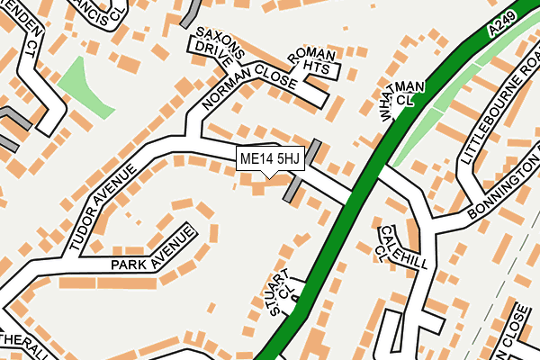 ME14 5HJ map - OS OpenMap – Local (Ordnance Survey) ME14 5HJ map - OS OpenMap – Local (Ordnance Survey)