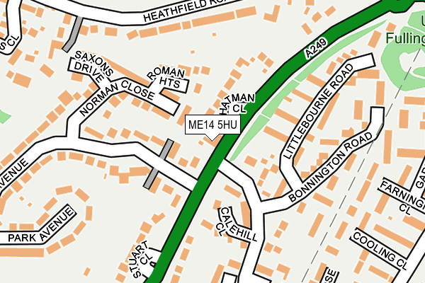 ME14 5HU map - OS OpenMap – Local (Ordnance Survey) ME14 5HU map - OS OpenMap – Local (Ordnance Survey)