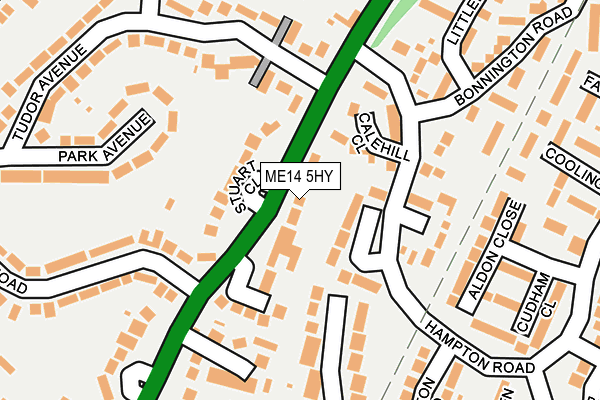 ME14 5HY map - OS OpenMap – Local (Ordnance Survey) ME14 5HY map - OS OpenMap – Local (Ordnance Survey)