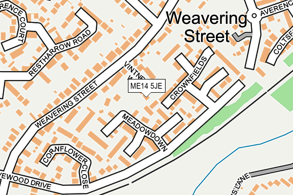 ME14 5JE map - OS OpenMap – Local (Ordnance Survey) ME14 5JE map - OS OpenMap – Local (Ordnance Survey)