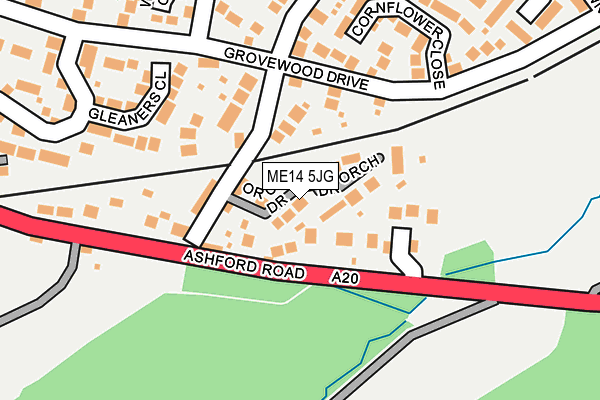 ME14 5JG map - OS OpenMap – Local (Ordnance Survey) ME14 5JG map - OS OpenMap – Local (Ordnance Survey)