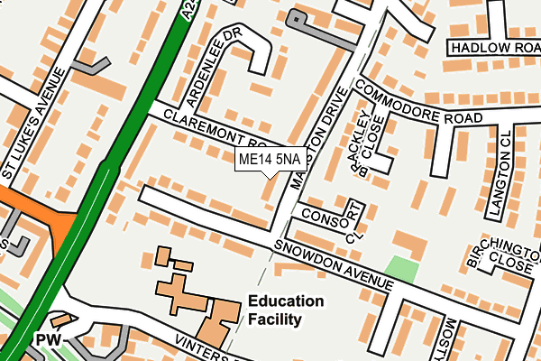ME14 5NA map - OS OpenMap – Local (Ordnance Survey) ME14 5NA map - OS OpenMap – Local (Ordnance Survey)