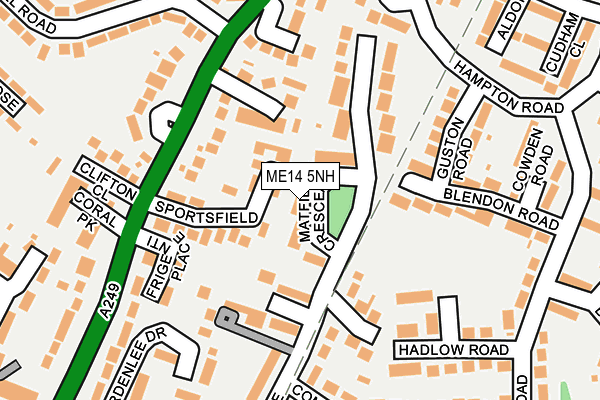 ME14 5NH map - OS OpenMap – Local (Ordnance Survey) ME14 5NH map - OS OpenMap – Local (Ordnance Survey)