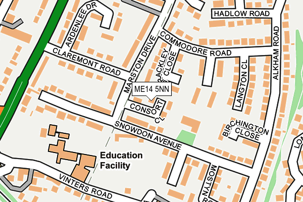 ME14 5NN map - OS OpenMap – Local (Ordnance Survey) ME14 5NN map - OS OpenMap – Local (Ordnance Survey)