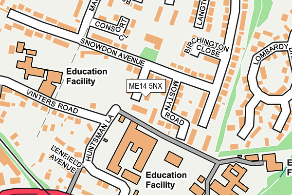 ME14 5NX map - OS OpenMap – Local (Ordnance Survey)
