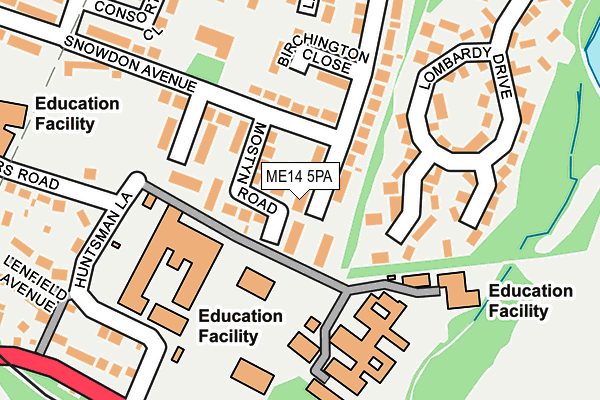 ME14 5PA map - OS OpenMap – Local (Ordnance Survey) ME14 5PA map - OS OpenMap – Local (Ordnance Survey)