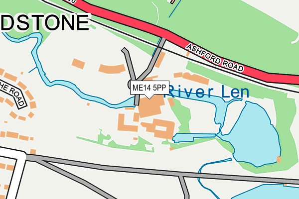 ME14 5PP map - OS OpenMap – Local (Ordnance Survey) ME14 5PP map - OS OpenMap – Local (Ordnance Survey)
