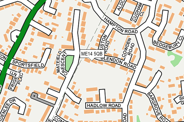 ME14 5QB map - OS OpenMap – Local (Ordnance Survey) ME14 5QB map - OS OpenMap – Local (Ordnance Survey)