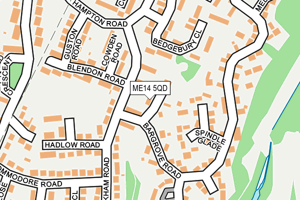 ME14 5QD map - OS OpenMap – Local (Ordnance Survey) ME14 5QD map - OS OpenMap – Local (Ordnance Survey)