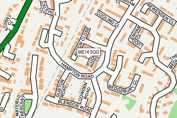 ME14 5QG map - OS OpenMap – Local (Ordnance Survey) ME14 5QG map - OS OpenMap – Local (Ordnance Survey)