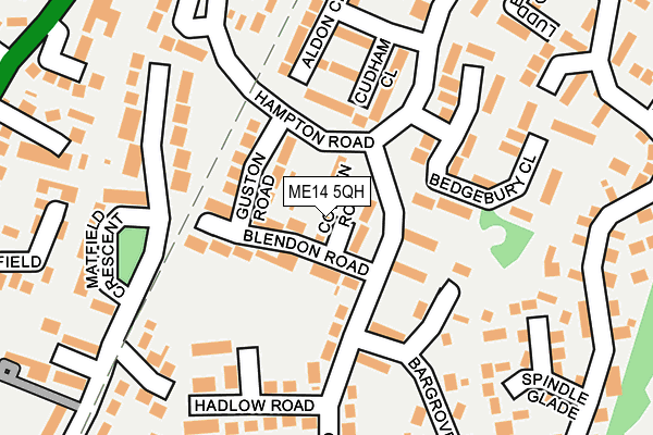 ME14 5QH map - OS OpenMap – Local (Ordnance Survey) ME14 5QH map - OS OpenMap – Local (Ordnance Survey)