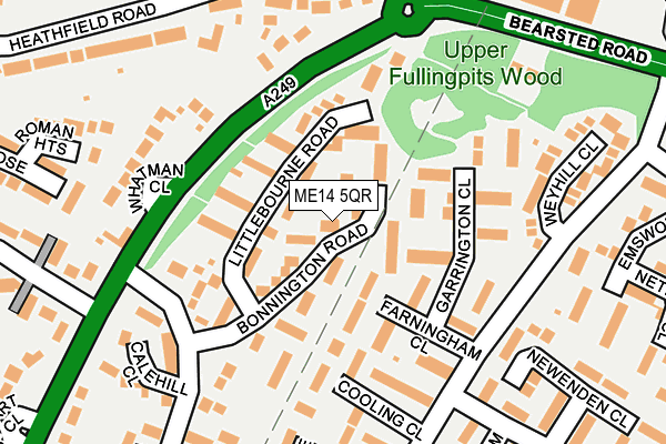 ME14 5QR map - OS OpenMap – Local (Ordnance Survey) ME14 5QR map - OS OpenMap – Local (Ordnance Survey)