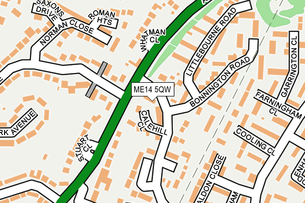 ME14 5QW map - OS OpenMap – Local (Ordnance Survey) ME14 5QW map - OS OpenMap – Local (Ordnance Survey)