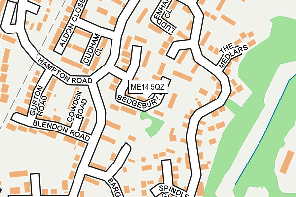 ME14 5QZ map - OS OpenMap – Local (Ordnance Survey) ME14 5QZ map - OS OpenMap – Local (Ordnance Survey)