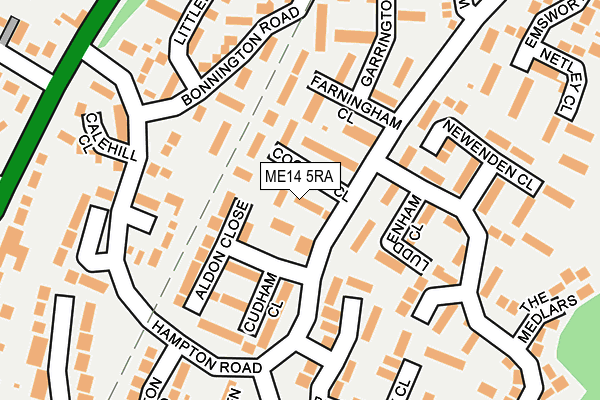 ME14 5RA map - OS OpenMap – Local (Ordnance Survey) ME14 5RA map - OS OpenMap – Local (Ordnance Survey)
