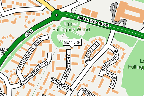 ME14 5RP map - OS OpenMap – Local (Ordnance Survey) ME14 5RP map - OS OpenMap – Local (Ordnance Survey)