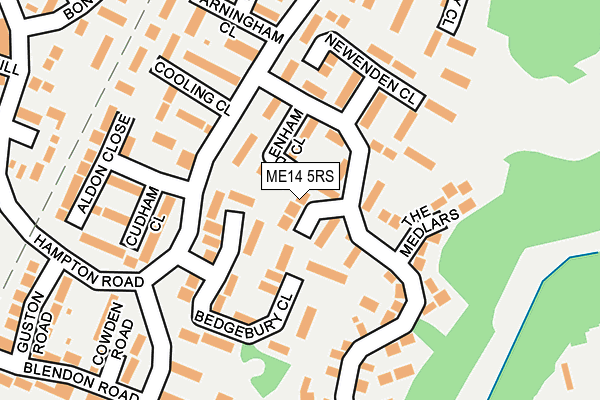 ME14 5RS map - OS OpenMap – Local (Ordnance Survey) ME14 5RS map - OS OpenMap – Local (Ordnance Survey)