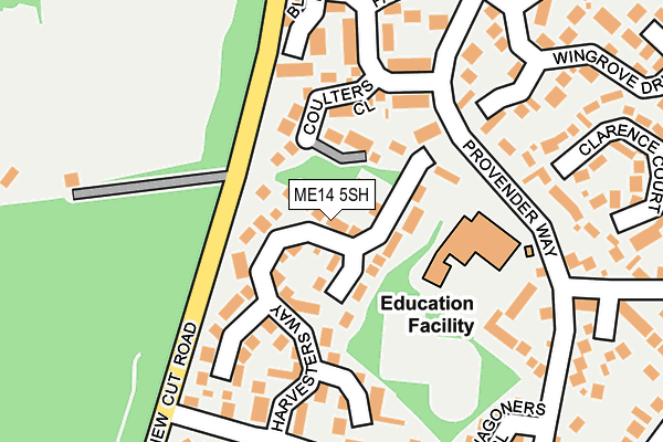 ME14 5SH map - OS OpenMap – Local (Ordnance Survey) ME14 5SH map - OS OpenMap – Local (Ordnance Survey)
