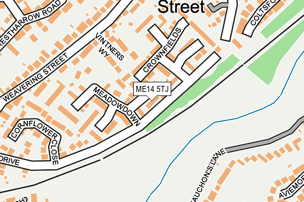 ME14 5TJ map - OS OpenMap – Local (Ordnance Survey)