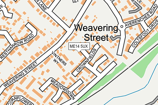 ME14 5UX map - OS OpenMap – Local (Ordnance Survey) ME14 5UX map - OS OpenMap – Local (Ordnance Survey)