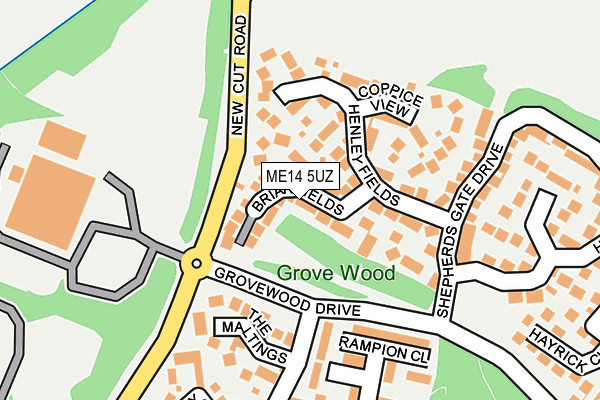 ME14 5UZ map - OS OpenMap – Local (Ordnance Survey) ME14 5UZ map - OS OpenMap – Local (Ordnance Survey)