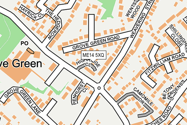 ME14 5XQ map - OS OpenMap – Local (Ordnance Survey) ME14 5XQ map - OS OpenMap – Local (Ordnance Survey)