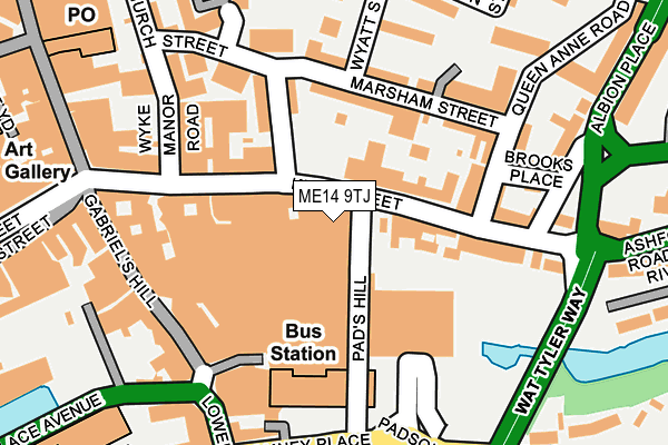 ME14 9TJ map - OS OpenMap – Local (Ordnance Survey) ME14 9TJ map - OS OpenMap – Local (Ordnance Survey)