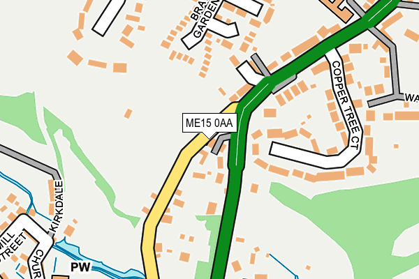 ME15 0AA map - OS OpenMap – Local (Ordnance Survey) ME15 0AA map - OS OpenMap – Local (Ordnance Survey)