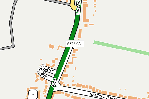 ME15 0AL map - OS OpenMap – Local (Ordnance Survey) ME15 0AL map - OS OpenMap – Local (Ordnance Survey)