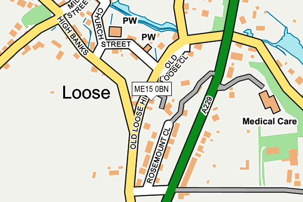 ME15 0BN map - OS OpenMap – Local (Ordnance Survey) ME15 0BN map - OS OpenMap – Local (Ordnance Survey)
