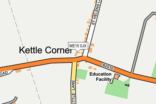 ME15 0JX map - OS OpenMap – Local (Ordnance Survey) ME15 0JX map - OS OpenMap – Local (Ordnance Survey)
