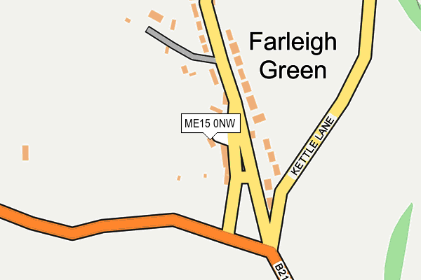 ME15 0NW map - OS OpenMap – Local (Ordnance Survey)