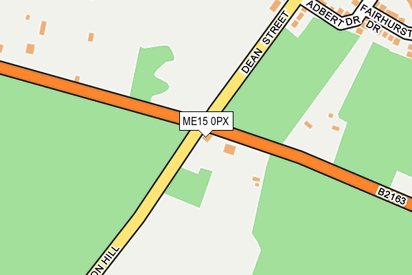 ME15 0PX map - OS OpenMap – Local (Ordnance Survey)