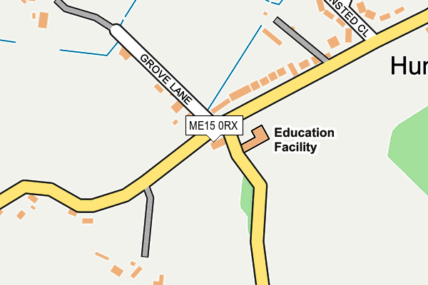ME15 0RX map - OS OpenMap – Local (Ordnance Survey) ME15 0RX map - OS OpenMap – Local (Ordnance Survey)