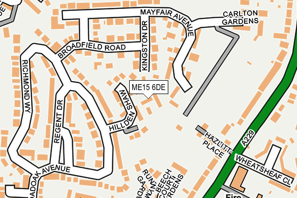 ME15 6DE map - OS OpenMap – Local (Ordnance Survey) ME15 6DE map - OS OpenMap – Local (Ordnance Survey)