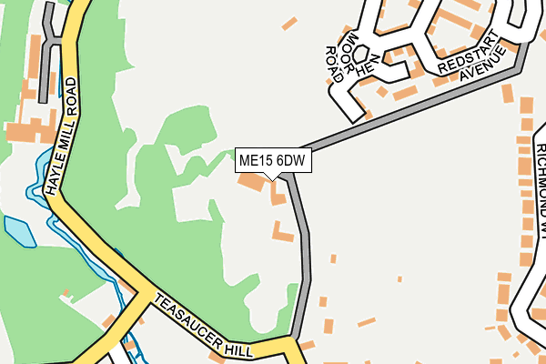 ME15 6DW map - OS OpenMap – Local (Ordnance Survey) ME15 6DW map - OS OpenMap – Local (Ordnance Survey)