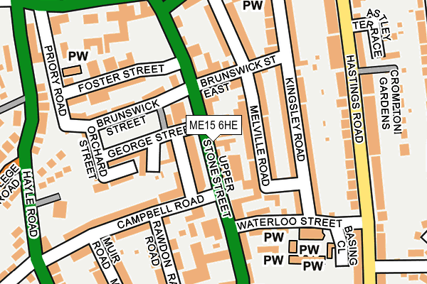 ME15 6HE map - OS OpenMap – Local (Ordnance Survey) ME15 6HE map - OS OpenMap – Local (Ordnance Survey)