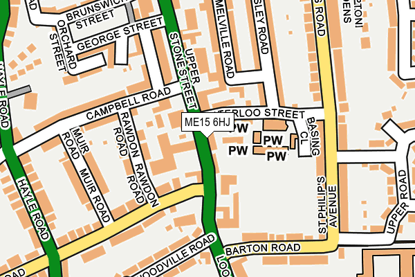 ME15 6HJ map - OS OpenMap – Local (Ordnance Survey) ME15 6HJ map - OS OpenMap – Local (Ordnance Survey)