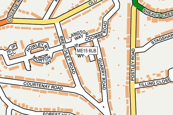 ME15 6LB map - OS OpenMap – Local (Ordnance Survey) ME15 6LB map - OS OpenMap – Local (Ordnance Survey)