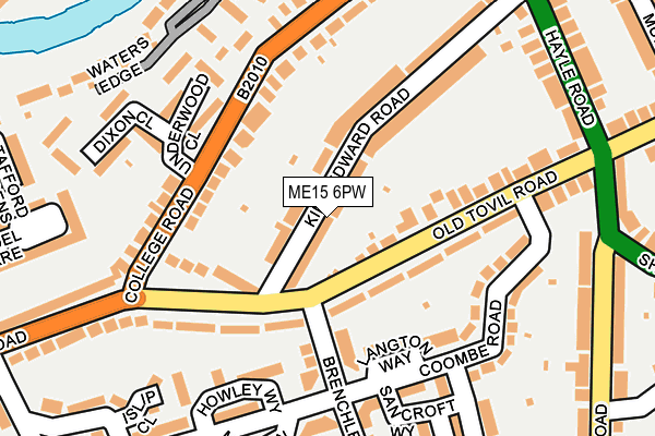 ME15 6PW map - OS OpenMap – Local (Ordnance Survey) ME15 6PW map - OS OpenMap – Local (Ordnance Survey)