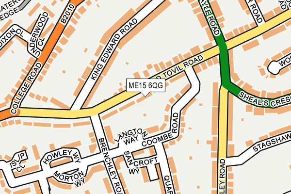 ME15 6QG map - OS OpenMap – Local (Ordnance Survey) ME15 6QG map - OS OpenMap – Local (Ordnance Survey)