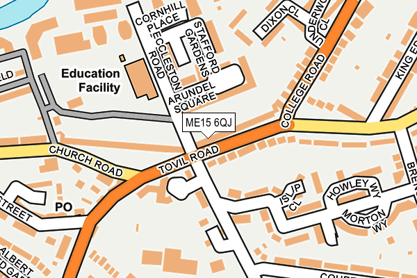 ME15 6QJ map - OS OpenMap – Local (Ordnance Survey) ME15 6QJ map - OS OpenMap – Local (Ordnance Survey)